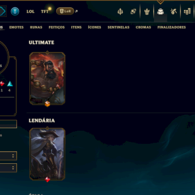 Unranked com 70 Champs e 14 Skins