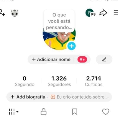CONTA TIK TOK 1,3K SEG E 2,7K DE CURTIDAS (CONTAS TIK TOK)