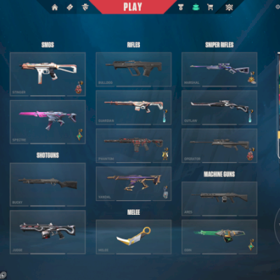 vendo conta de valorant com varias skins