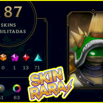 VENDA DE CONTA LEAGUE OF LEGENDS RARA E COMPLETA!