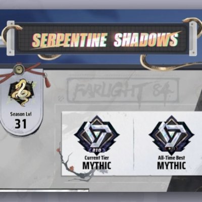CONTA FARLIGHT 84 MYTHIC JÁ NESSA TEMPORADA PÓS ATUALIZAÇÃO! CONTA TOP SEASON