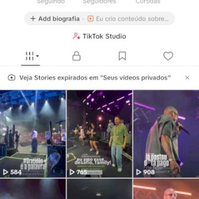 Vendo conta do tik Tok engajada