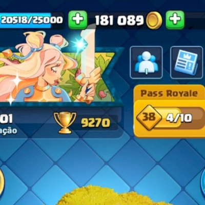Conta clash royale 9200 troféus com 900 gemas