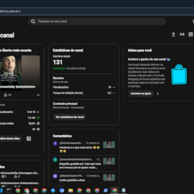 YOUTUBE CANAL DE 131 INSCRITOS - ⭐⭐⭐⭐⭐