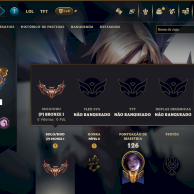 Bronze 1 com 65 Champs e 36 Skins