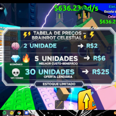 FUJA DO TSUNAMI BRAINROT (ESCOLA DE ESOK ELETRICO CELESTIAL 636,23Qd/s)