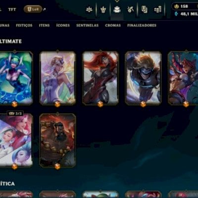 CONTA PLAT COM 900+ SKINS NO LOL E 21 SKINS NO VALORANT