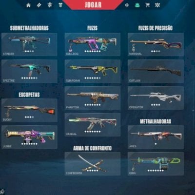 Vendo conta Valorant PLatina com várias skins + de R$ 2.600 gastos