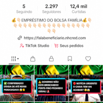 🔥 CONTA TIKTOK 2.2K | SHOP ATIVO | ENGAJADA | NICHO BOLSA FAMÍLIA ✅