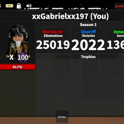 Conta com +20k gastos em avatar e gamepass e Level máximo no MM2 com 25k de kill