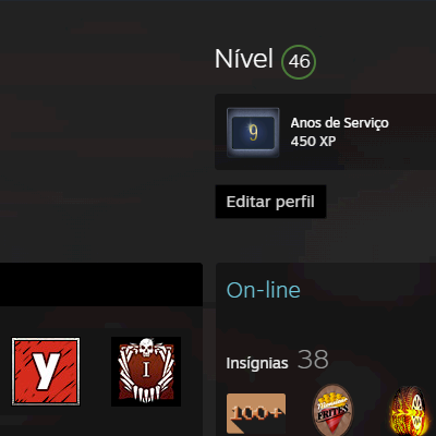 CONTA STEAM LEVEL 46 10 ANOS ESSE ANO 186 JOGOS