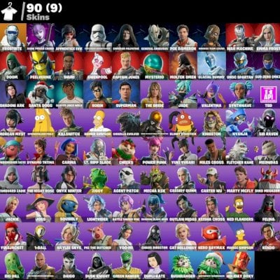 Conta Fortnite | 90 Skins | Godzilla Evolved | Homer Simpson | Frostbite