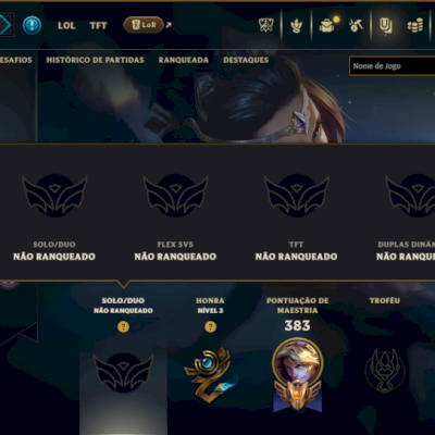 Unranked com TODOS os Champs e 261 Skins ( ADC / SUP )