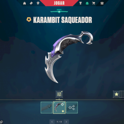 CONTA COM SKIN DE FACA SAQUEADORA