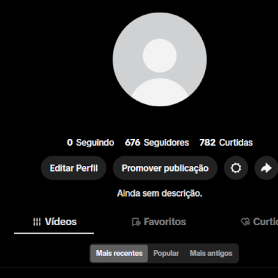 CONTA TIK TOK 676 SEGUIDORES E 782 CURTIDAS (CONTAS TIK TOK)