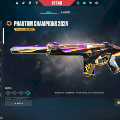 Valorant conta com Champions 2024 e 2025 e muitas skins.