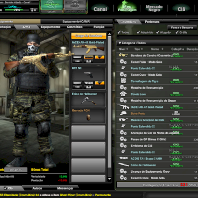 vendo conta de combat arms completa