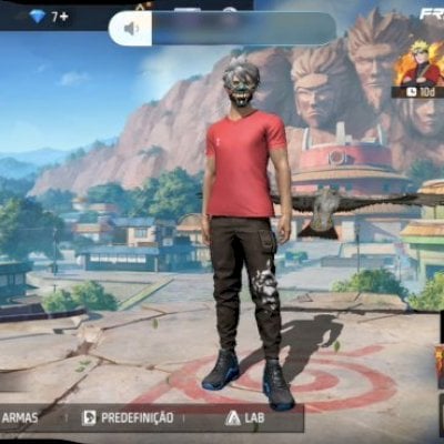 Conta FF nível 68,com skins das parceria Naruto e passes antigos.