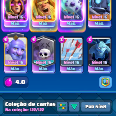 39 cartas nível 16 , 37 evoluções,CONTA INCRÍVEL!!!