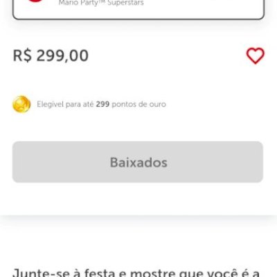 Conta Nintendo Switch