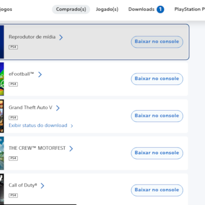 VENDO CONTA PS4 COM GTA V, THE CREW MOTORFEST