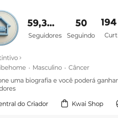 Conta Kwai 59,3 mil seguidores