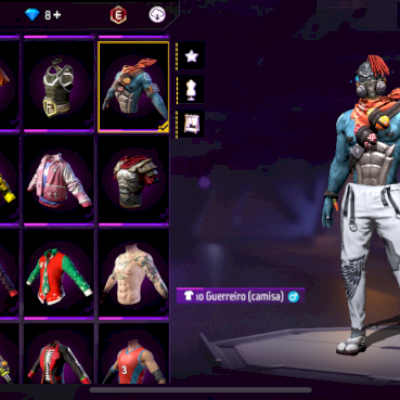 Conta de ff com primeiro passe full passes antigos e calça angelical branca