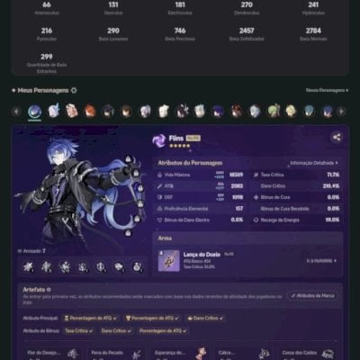 ​🌟 [VENDA] CONTA GENSHIN IMPACT AR 60 - VETERANA (1500+ DIAS)