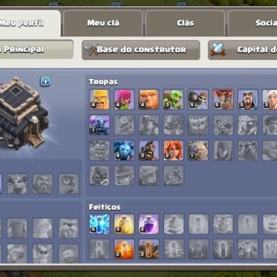 Cv9 recente + 4 construtores + diversos itens mágicos + nivel 42