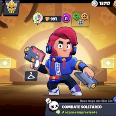CONTA RARÍSSIMA DE BRAWL STARS COM COLT DESAFIANTE/MIKE FLAMENGO/PRIMEIROS PASSE