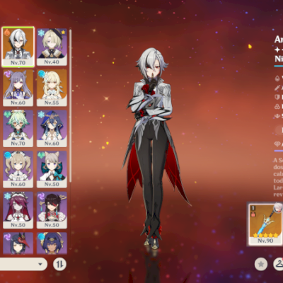 GENSHIN IMPACT - AR55, 12T5 Kazuha + Bis, Arlecchino, Nahida, Venti...