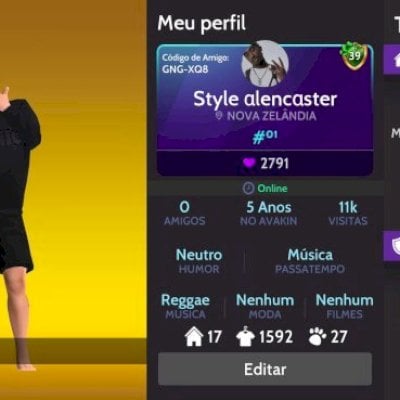 Avakin life, conta level 39, itens raros, 5 anos de jogo, mais de 1k de roupa.