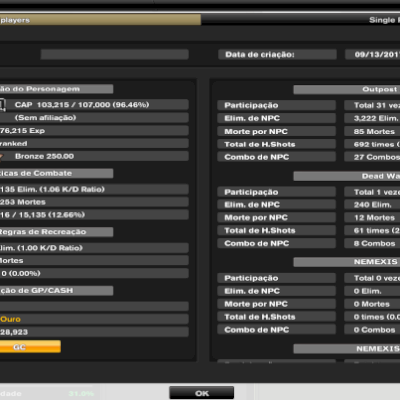 Conta de 2017 de Combat Arms
