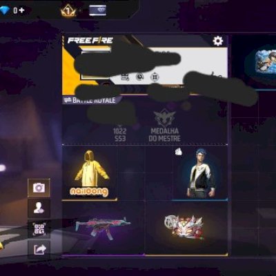 CONTA FF COM NAILOONG + 2 GELOS + MP5 ATRIBUTADA + 2 PRANCHAS + TROCA NICK