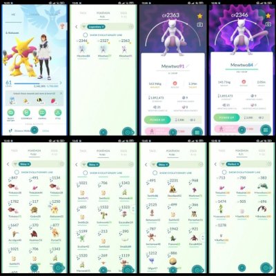Pokemon go LVL 61 | ✨ 32 SHINY | 💎 1.8M STARDUST | 💪 FORTE |3 Mewtwo | F082 🔥