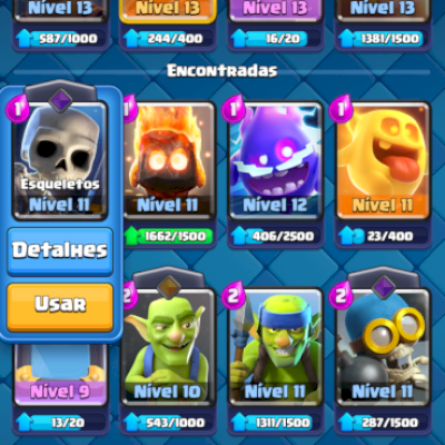 Conta Clash Royale, 7k Troféus, 110/112 Cartas, 3k de gemas, 600k de ouro
