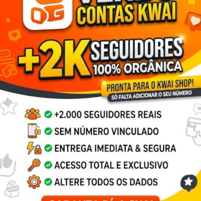 CONTAS KWAI SHOP  2MIL  SEGUIDORES