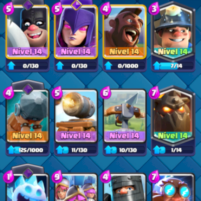 Conta de Clash Royale todas as cartas do jogo nível de xp 65 com 10000 troféus