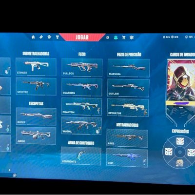 Conta Valorant com várias skins, platina, todos os personagens liberados