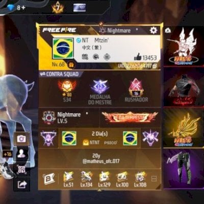 Conta com 5 angelicais prime 7