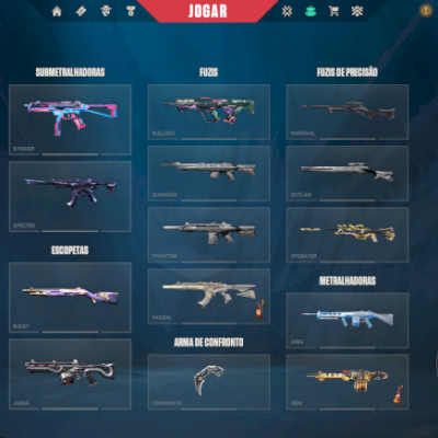 conta valorant com skins,rank e nivel
