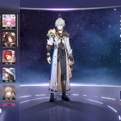 CONTA STAR RAIL COM 55 PERSONAGENS, 85 CONES DE LUZ