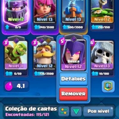 Conta Clash Royale, arena 20 , 7800 troféu, conta boa