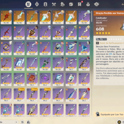 Conta Genshin impact