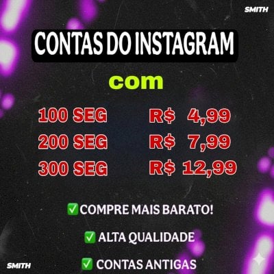 CONTAS DO INSTAGRAM QUALIFICADAS COM SEGUIDORES