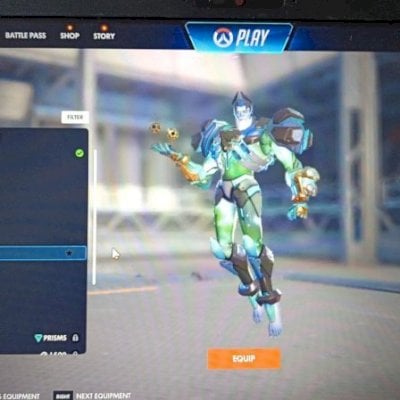 Conta Overwatch desde 2018 com Bastio Brick e Widowmaker Noir