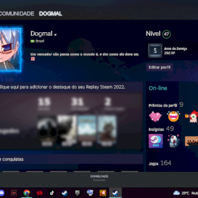 conta steam 5 anos, 164 jogos (Preço negociavel)