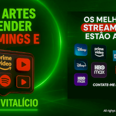 PACK DE ARTES PRONTAS PARA VENDER STREAMINGS