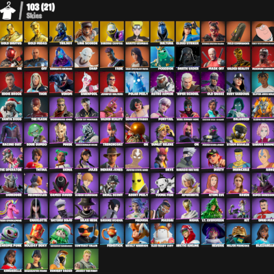 CONTA COM MIDAS, NARUTO, FLASH, PASSE DA MARVEL E DIVERSAS OUTRAS SKINS RARAS