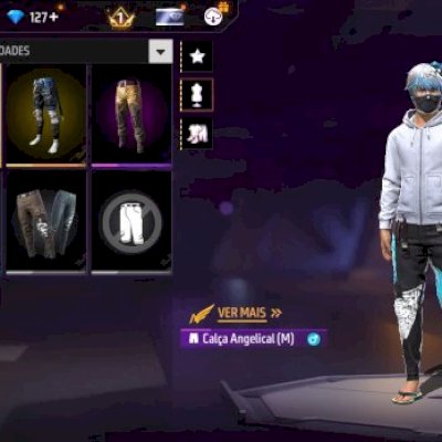 Conta free fire  com Angélical azul